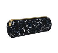 YWSOTRE Símbolos de química química, Estuche para lápices Estuche cilíndrico para lápices Estuche para lápices de Cuero portátil Estuche para cosméticos