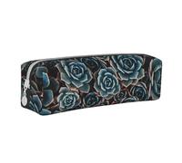 YWSOTRE Suculentas Frescas Impresas, Estuche para lápices Estuche para lápices Estuche para lápices de Cuero portátil con Estuche para cosméticos con Cremallera