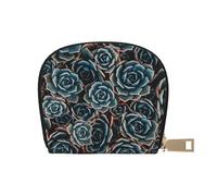 YWSOTRE Suculentas Frescas Impresas, Funda de Cuero de PU para Tarjetas, Tarjetero Elegante, Tarjetero Tipo Billetera