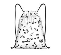 YWSOTRE Tema musical impreso., Mochila con cordón, unisex, para deporte, gimnasio, informal, para el día a día, talla M