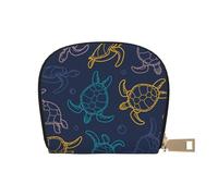YWSOTRE Textura de caparazón de Tortuga, Funda de Cuero de PU para Tarjetas, Tarjetero Elegante, Tarjetero Tipo Billetera