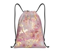 YWSOTRE Textura de mármol rosa, Mochila con cordón, unisex, para deporte, gimnasio, informal, para el día a día, talla M