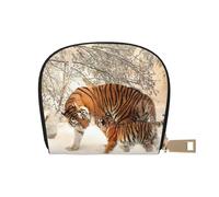 YWSOTRE Tigre Bebé Familia De Tigres Joven, Funda de Cuero de PU para Tarjetas, Tarjetero Elegante, Tarjetero Tipo Billetera