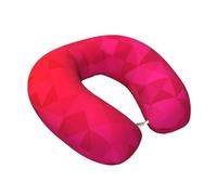 YWSOTRE Triángulo geométrico Fucsia,Almohada de Viaje de Espuma viscoelástica, Almohada para el Cuello, para avión, Coche, casa, Oficina, Camping.