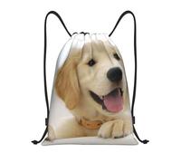 YWSOTRE Un perro perdiguero de oro, Mochila con cordón, unisex, para deporte, gimnasio, informal, para el día a día, talla M