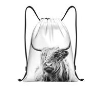 YWSOTRE Vaca de las tierras altas, Mochila con cordón, unisex, para deporte, gimnasio, informal, para el día a día, talla M