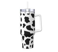 YWSOTRE Vaca (Letra pequeña),Botella de agua de acero inoxidable con asa para bebidas frías y calientes de 40 oz.