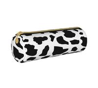 YWSOTRE Vaca (Letra pequeña), Estuche para lápices Estuche cilíndrico para lápices Estuche para lápices de Cuero portátil Estuche para cosméticos