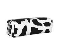 YWSOTRE Vaca (Letra pequeña), Estuche para lápices Estuche para lápices Estuche para lápices de Cuero portátil con Estuche para cosméticos con Cremallera