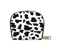 YWSOTRE Vaca (Letra pequeña), Funda de Cuero de PU para Tarjetas, Tarjetero Elegante, Tarjetero Tipo Billetera