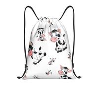 YWSOTRE vacas de dibujos animados, Mochila con cordón, unisex, para deporte, gimnasio, informal, para el día a día, talla M