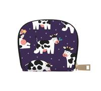 YWSOTRE Vacas Divertidas Granja Divertida, Funda de Cuero de PU para Tarjetas, Tarjetero Elegante, Tarjetero Tipo Billetera