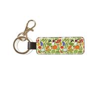 YWSOTRE Varios patrones de vegetales,Llavero de cuero de PU, llavero, llavero, anillo, organizador, 1 pieza