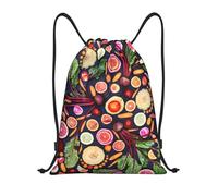 YWSOTRE Vegano Frutas Vivas Verduras Imprimir, Mochila con cordón, unisex, para deporte, gimnasio, informal, para el día a día, talla M
