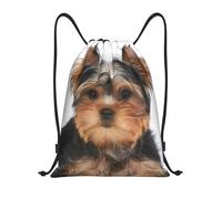 YWSOTRE Yorkshire Terrier se encuentra en blanco, Mochila con cordón, unisex, para deporte, gimnasio, informal, para el día a día, talla M