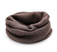 YWTAENOH Bufandas de cachemir para hombres y mujeres, calentador de cuello, bufandas de punto con bucle circular, bufandas gruesas de cuello infinito, Camel Oscuro, Talla única