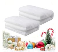 Ywwltt 2 PCS Manta de Nieve Artificial Blanca 300×80 cm - Decoración Navideña Suave y Lavable para Árbol, Aldea y Mesa - Fieltro Efecto Nieve Realista para Ambientes Invernales y Manualidades DIY