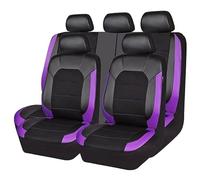 YWWNB Fundas Asientos Coche para Nissan Micra K14 2017-2023, 9 Piezas Juegos de Cubreasientos Protector Transpirable Accesorios,Purple1