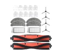 YWXCBNCI 22 piezas de rodillos, cepillos laterales principales, filtros HEPA, mopas, paños y bolsas for polvo compatibles con Xiaomi Roidmi EVE Plus, repuestos for aspiradora robot.