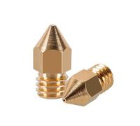 YWXCBNCI Boquilla de latón MK8, 10 Uds./20 Uds., 0,2 MM, 3MM, 4MM, 5MM, 6MM, boquillas de Cabezal extrusor for Piezas de Impresora 3D CR10 CR10S Ender-3 de 1,75 MM(10pcs for 1.75mm,0.8mm)