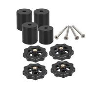 YWXCBNCI Pieza de Impresora 3D M3 M4, Kit nivelación Tornillo Resorte Tuerca Cama Caliente, Plataforma, Nivel, Accesorios compatibles con CR-10 Ender 3(Black Silicone Kit)