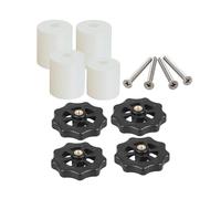 YWXCBNCI Pieza de Impresora 3D M3 M4, Kit nivelación Tornillo Resorte Tuerca Cama Caliente, Plataforma, Nivel, Accesorios compatibles con CR-10 Ender 3(White Silicone Kit)