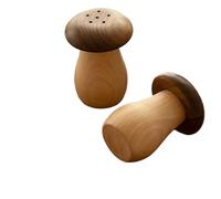 YXADGML Caja para Palillos De Dientes Dispensador de Palillos de Dientes, Soporte, Caja con Forma de Seta de Madera de Nogal Negro, Suministros de Cocina, 2 uds.