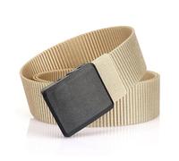 YXADGML CinturóN De Lona Cinturón ajustable de nailon for hombre y mujer, cinturón táctico for viajes al aire libre con hebilla plástico for pantalones 130 cm Outdoor Belt(115CM,Color-01)