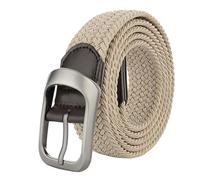 YXADGML CinturóN De Lona Cinturón elástico trenzado negro con hebilla de metal for hombre, talla grande, 100-190 cm, 63'', 67'' y 71'' largo Outdoor Belt(Coffee,170cm)