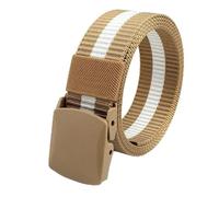YXADGML CinturóN De Lona Cinturón táctico de lona for hombre con hebilla plástico y nailon for mujer, ideal for senderismo al aire libre, 1 unidad Outdoor Belt(125cm,Stripe Khaki)
