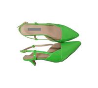 YXADGML Sandalia De Tacon Para Mujer Sandalias de mujer Punta puntiaguda Tacones altos Sexy 5 cm Tacones bajos Casual Correa trasera Bombas(Green,36)