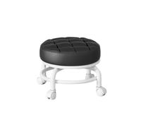 YXADGML Taburete Bajo Taburete Giratorio for salón de Belleza, pedicura, SPA, con Ruedas, for Sala de Estar, Cambio de Zapatos, taburetes Bajos, Asiento de Belleza, Silla, Muebles(Black)