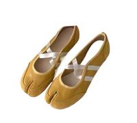 YXADGML Zapatos Planos Tabi para Mujer Zapatos Planos de Cuero for Mujer Zapatos cómodos Zapatos de Bailarina con Punta Dividida de diseño de Lujo