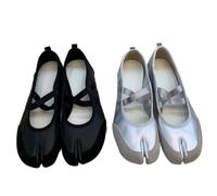 YXADGML Zapatos Planos Tabi para Mujer Zapatos Planos de Cuero for Mujer Zapatos cómodos Zapatos de Bailarina con Punta Dividida de diseño de Lujo
