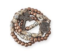 YXBZKGDCNG Collar de cuentas de paracord con medalla de San Miguel, metal fuerte, cuentas de 10 mm, rosario católico de nuestro padre con