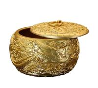 YXCQHZM Dragon and Phoenix Bringing Auspiciousness - Recipiente impermeable para cenizas conmemorativas de mascotas humanas (A, 8 cm)