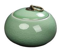 YXCQHZM Memorial Hall - Ataúd para cenizas de cerámica, hecho a mano, para el hogar o cementerio, perro, gato (verde)