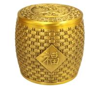 YXCQHZM Urna de cremación de latón, urna conmemorativa, contenedor auspicioso carácter de bendiciones, tarro de recuerdo, urna funeraria para el hogar o cementerio, perro, gato