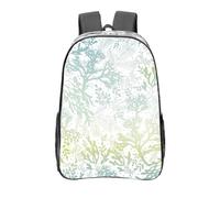 YXDVPALNE Algas marinas azules y verdes,Mochila informal de 16 pulgadas, transparente, resistente al agua, para la escuela