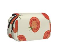 YXDVPALNE Amante de la Fruta del Tomate Estuche para lápices portátil con Doble Concha y Cremallera