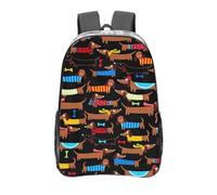 YXDVPALNE Amo a mi perro Dachshunds Imprimir,Mochila informal de 16 pulgadas, transparente, resistente al agua, para la escuela