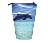 YXDVPALNE Ballenas saltarinas,Estuche telescópico para lápices, Soporte para lápices con Cremallera.