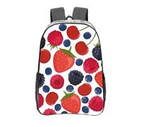 YXDVPALNE Bayas maduras que caen Frambuesas,Mochila informal de 16 pulgadas, transparente, resistente al agua, para la escuela