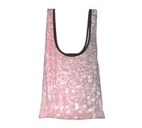 YXDVPALNE Bolsas de compras Bolsas de supermercado reutilizables Bolsas de mano plegables Bolsa de transporte de gran capacidad,Brillo rosa dorado, brillo rosa, brillo de moda de lujo