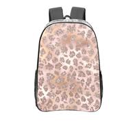 YXDVPALNE Brillo de tigre en oro rosa,Mochila informal de 16 pulgadas, transparente, resistente al agua, para la escuela