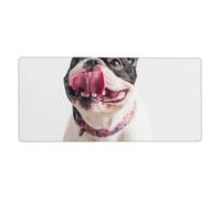 YXDVPALNE Bulldog francés, Perro Curioso y Feliz,Alfombrilla de ratón Grande para Escritorio, Alfombrilla para Teclado de Ordenador 40 x 90 cm.