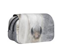 YXDVPALNE Caballo de Camarga Estuche para lápices portátil con Doble Concha y Cremallera