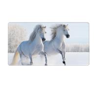 YXDVPALNE Caballos galopando con Raras Manchas,Alfombrilla de ratón Grande para Escritorio, Teclado de Ordenador, Base de Goma Antideslizante, 40 x 70 cm
