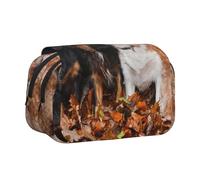 YXDVPALNE Cachorros de otoño de Cavalier King Charles Spaniel Estuche para lápices portátil con Doble Concha y Cremallera