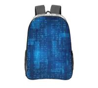 YXDVPALNE Código binario del programador azul,Mochila informal de 16 pulgadas, transparente, resistente al agua, para la escuela